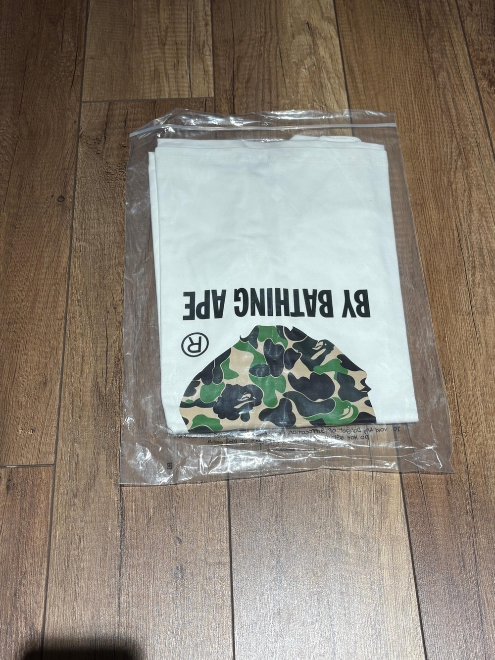 A Bathing Ape BAPE White T Shirt Green Camo Ape Logo Short Sleeve Mens Size XXXL - Picture 11 of 11